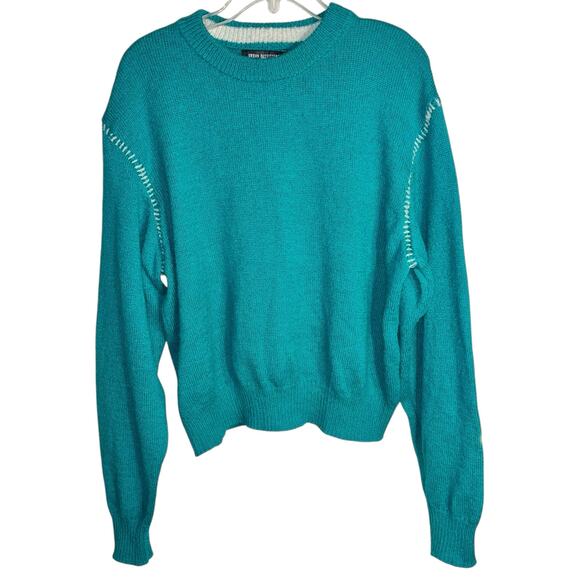 Urban Outfitters Aqua Green Knit Pullover Sweater Size Large - Picture 1 of 9